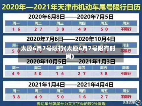 太原6月7号限行(太原6月7号限行时间)-第3张图片