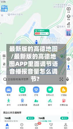 最新版的高德地图/最新版的高德地图APP里面调节语音播报音量怎么调节?