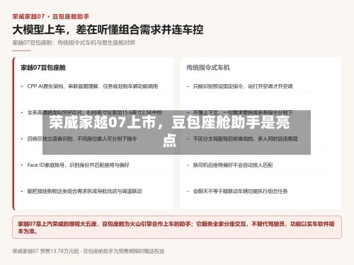 荣威家越07上市，豆包座舱助手是亮点